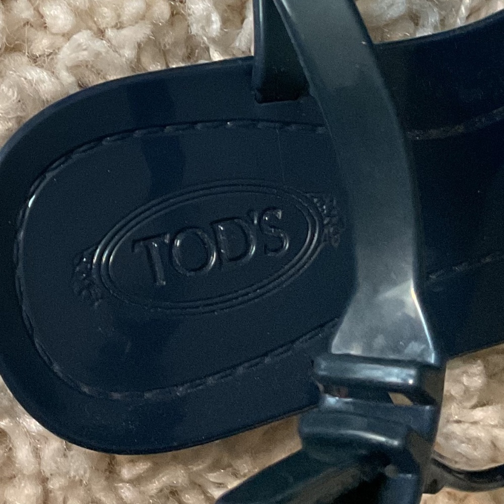 Tod’s Navy Blue Jelly Sandals - size 37 with original bag! - Picture 3 of 5